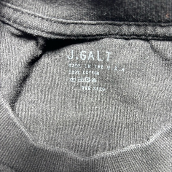 John Galt Tee One Size Crop Top Malibu California Crewneck Oversized Beach Party - Picture 2 of 4